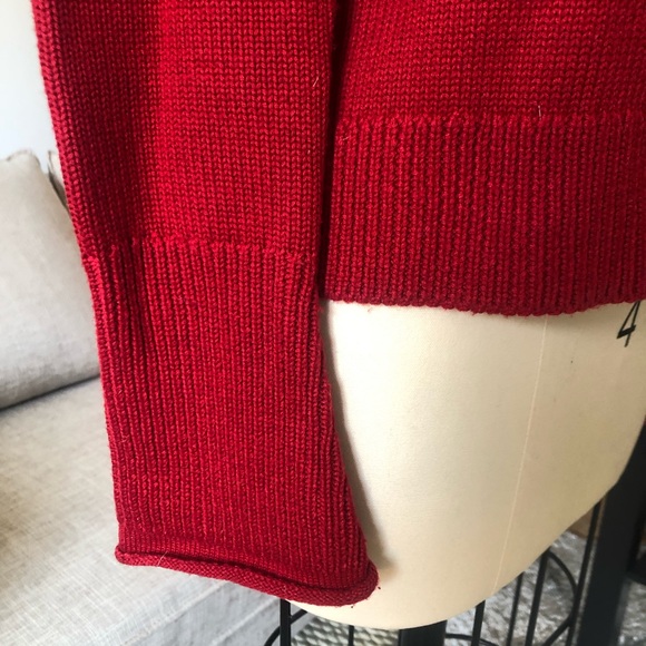 *SOLD* Red Quarter Zip Sweater - Picture 5 of 8